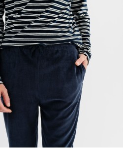 Pyjama en velours avec haut rayé homme
